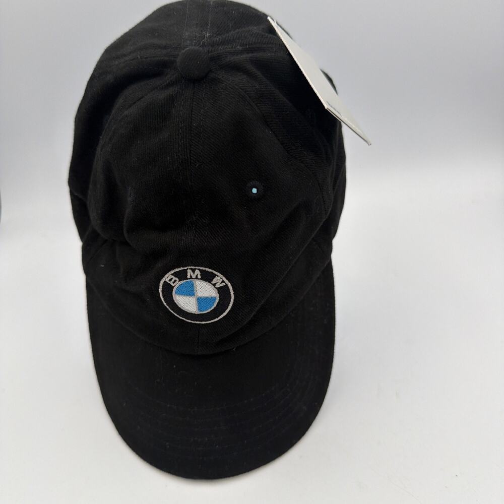 BMW Classic Black Baseball Cap, One Size Fits Most, Adjustable Strap Back
